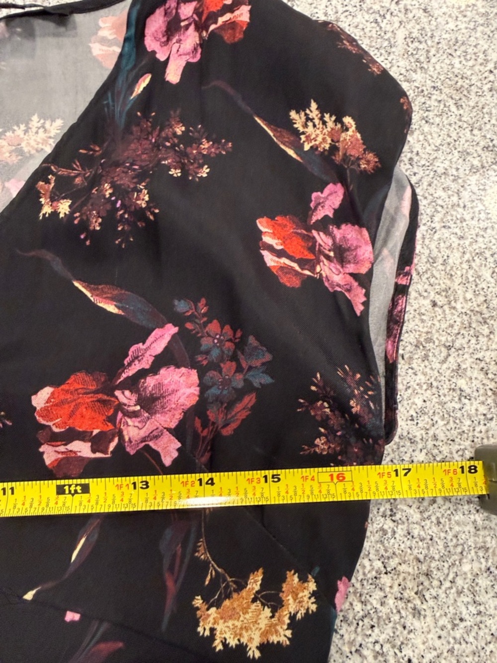 Madewell Black Floral V-Neck Midi Dress boho size 2 - Picture 11 of 13